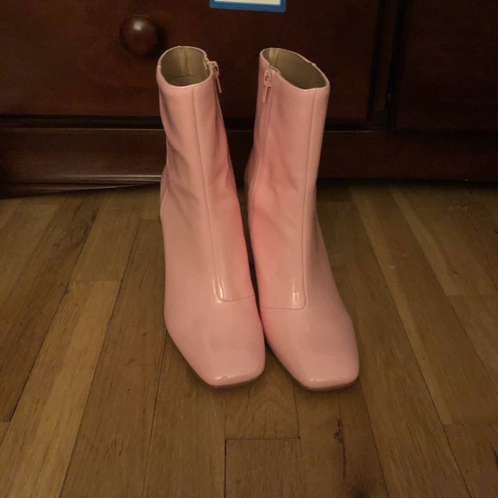 Steve Madden pink patent boots